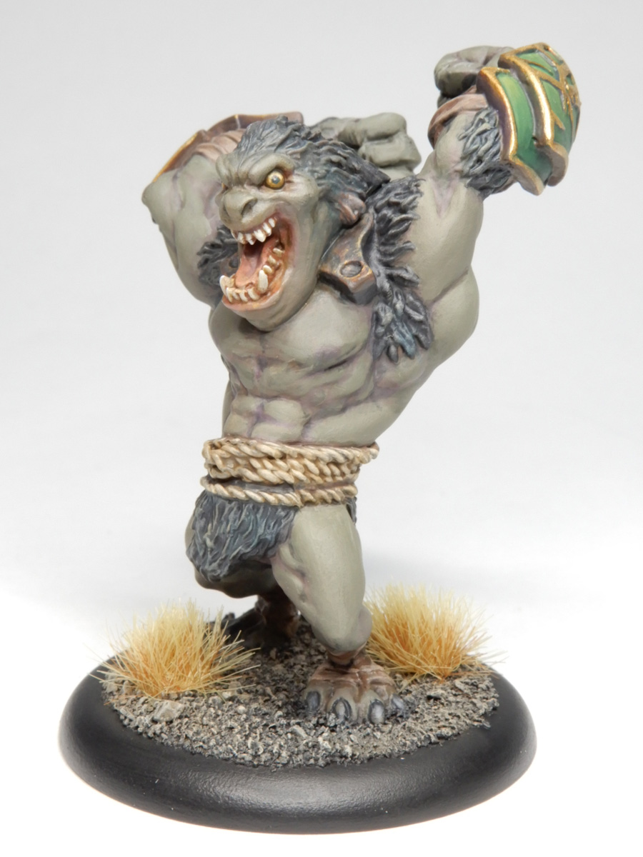 yonamo_n's tweet image. プライヴァティアープレスのゴラックスを塗りました。サークルバトルグループ箱に入っている謎プラ版です。
#春のペイントまつり2023 
#privateerpress #hordes #ミニチュアペイント