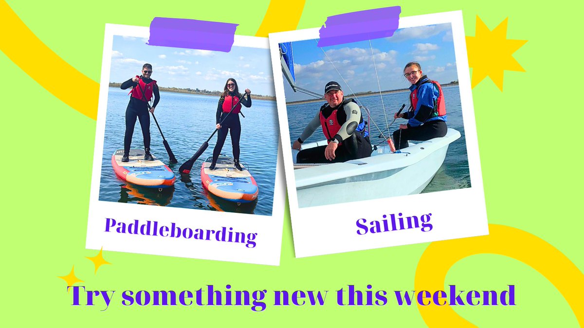 Make the most of the long weekend and give Sailing or Paddleboarding a try! Wetsuit &amp; buoyancy aids provided.

Limited slots left:

☀️BOOK SAILING webcollect.org.uk/.../event/sail…

☀️BOOK PADDLEBOARDING webcollect.org.uk/mydwsc/event/p…
