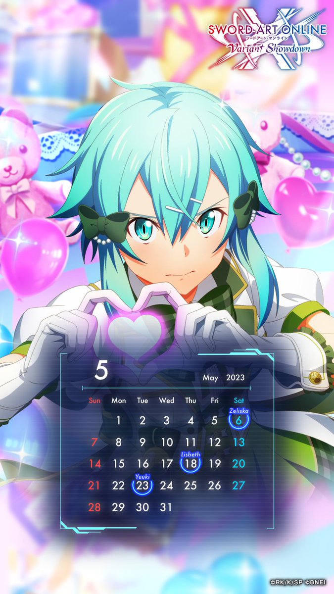 Sword Art Online Heroine Calendar 2023