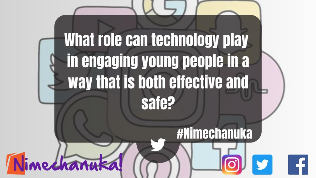 Nimechanuka's tweet image. What role can technology play in engaging young people in a way that is both effective and safe?
#YouthProgramming #YouthEngagement #YouthCenteredProgramming #Nimechanuka