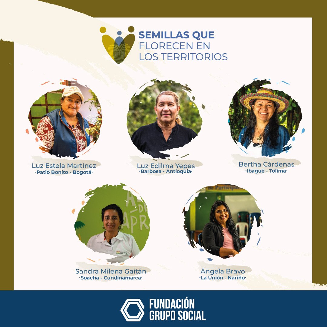 ¿Quieres conocer 5 historias  inspiradoras? No te pierdas la serie de videos "Semillas que florecen en los territorios".

Descubre cómo han superado desafíos y logrado transformar sus territorios junto a Fundación Grupo Social 👉 lnkd.in/eN-T-PCi