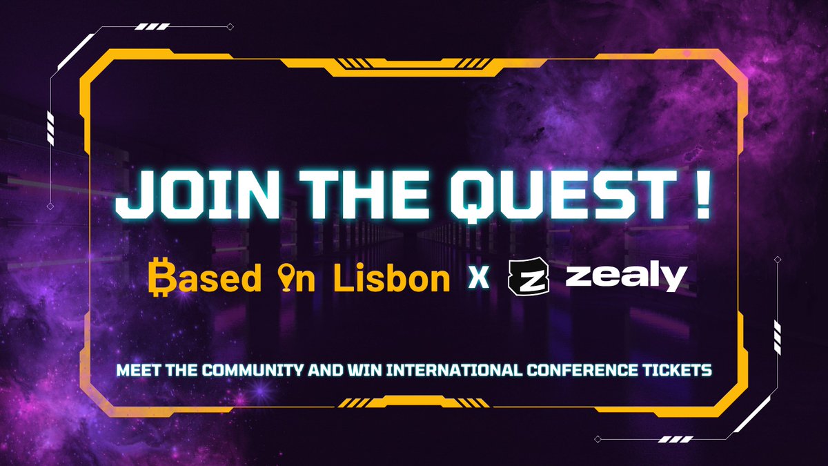 We're now on <a href="/zealy_io/">Zealy</a> !
🔛 zealy.io/c/basedinlisbon

Join us &amp; Win !
+ Prizes 🏆
+ Tickets 🎟
+ Partners 🫡
+ Interactions 🔥

#Portugal #blockchain #community