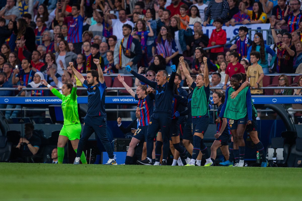 Una altra nit màgica de <a href="/UWCL/">UEFA Women’s Champions League</a> a l’ Spotify Camp Nou. Estem a la final, gaudiu-lo culers, sou molt grans! Gràcies 💙❤️