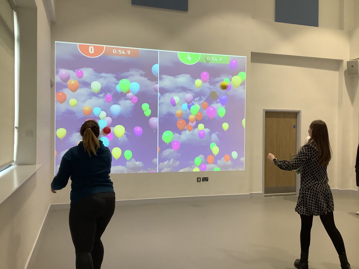 CheadleHulmePri's tweet photo. The team had a brilliant and very competitive Professional Learning Meeting this week learning how to use our newly purchased ISportsWall. The children are going to love using it! Thanks to @pe_passport for leading a great session #chpspe #technology https://t.co/CCfils6yGA