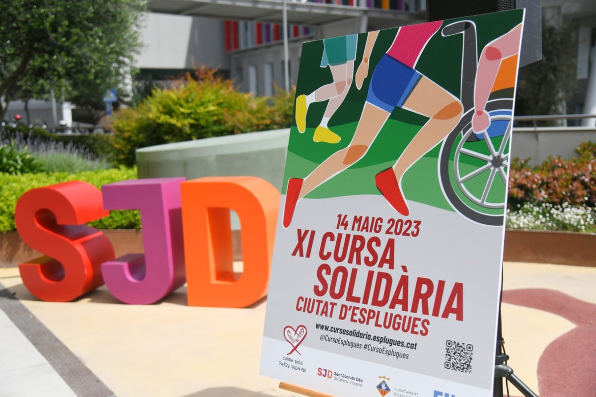 ℹ️ L'Ajuntament i <a href="/SJDbarcelona_ca/">Hospital Sant Joan de Déu Barcelona CAT</a> han presentat l'11a Cursa Solidària, que tindrà lloc el diumenge 14 de maig

🏥 La recaptació serà per al programa Hospital Amic de la Casa de Sofia, ubicat a #Esplugues, que atén infants amb malalties minoritàries

🏃‍♂️🏃‍♀️cursasolidaria.esplugues.cat
