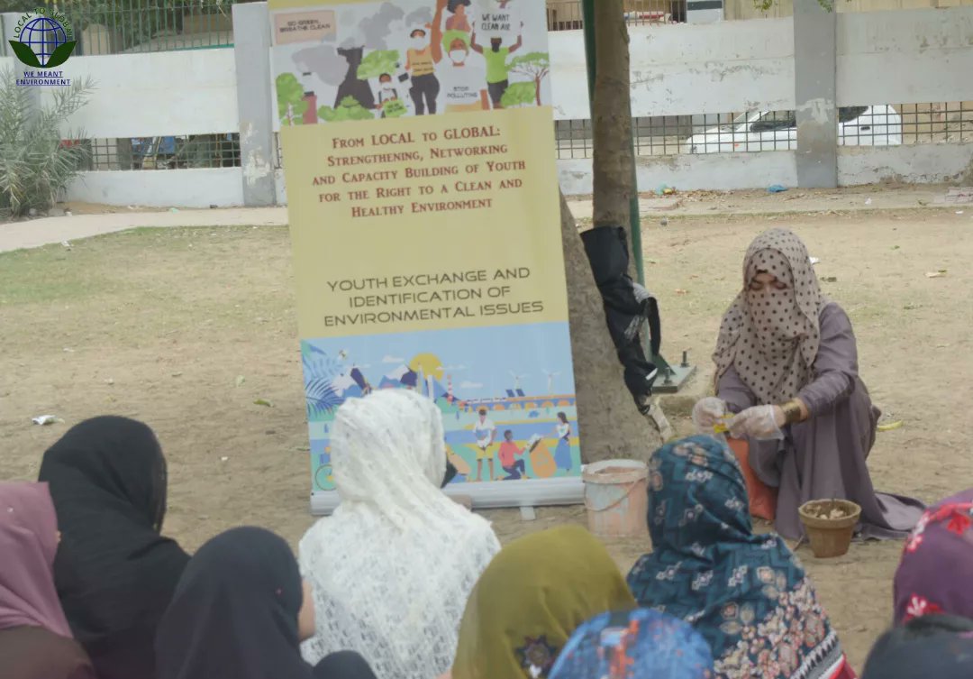 LocaltoGlobalPK's tweet photo. From Waste to Wonder: Youth Inspires Eco-Friendly Recycling through Composting &amp; Eco-Brick Making Demo!" A potential youth led an engaging session on organic waste management, realizing the potential of turning trash into treasure! https://t.co/eLd3aeLU97