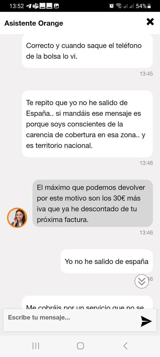 RGL180's tweet photo. @orange_es spoiler .. me cobráis 60 euros de roaming sin salir de España reclamo y me queréis devolver 30.. y los otros 30 pa vosotros no? https://t.co/YUM35LWoIP