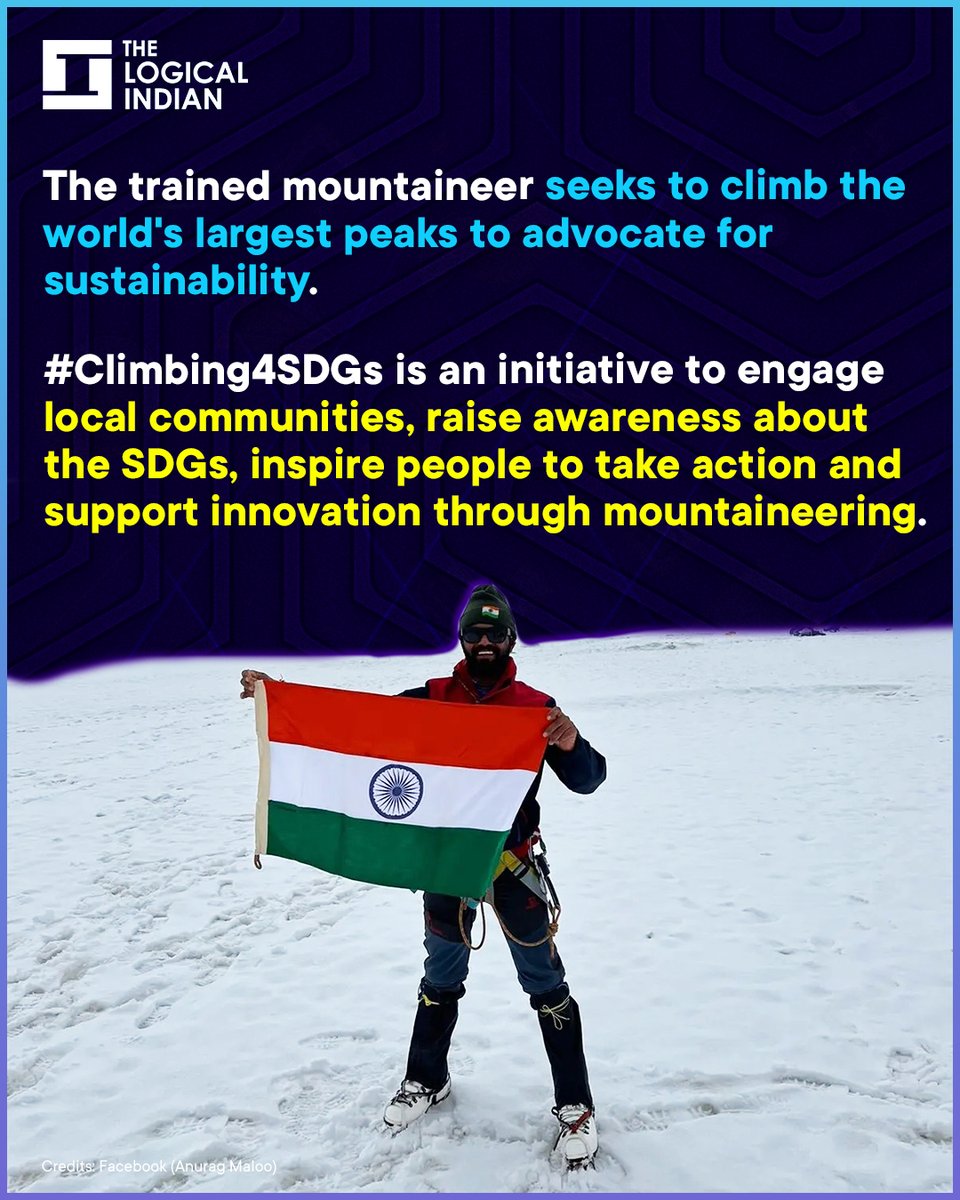 The Logical Indian (@logicalindians) on Twitter photo Anurag Maloo's recent mountaineering expedition to Nepal's Mount Annapurna took a dangerous turn when he fell from around 6,000 metres while descending from Camp III on April 17.
#Climbing4SDGs #MountAnnapurna #AnuragMaloo #mountaineering #entrepreneurs <a href="/anuragmaloo/">Anurag Maloo (he/him/his), FRSA #Climbing4SDGs</a> Anurag Maloo's recent mountaineering expedition to Nepal's Mount Annapurna took a dangerous turn when he fell from around 6,000 metres while descending from Camp III on April 17.
#Climbing4SDGs #MountAnnapurna #AnuragMaloo #mountaineering #entrepreneurs <a href="/anuragmaloo/">Anurag Maloo (he/him/his), FRSA #Climbing4SDGs</a>