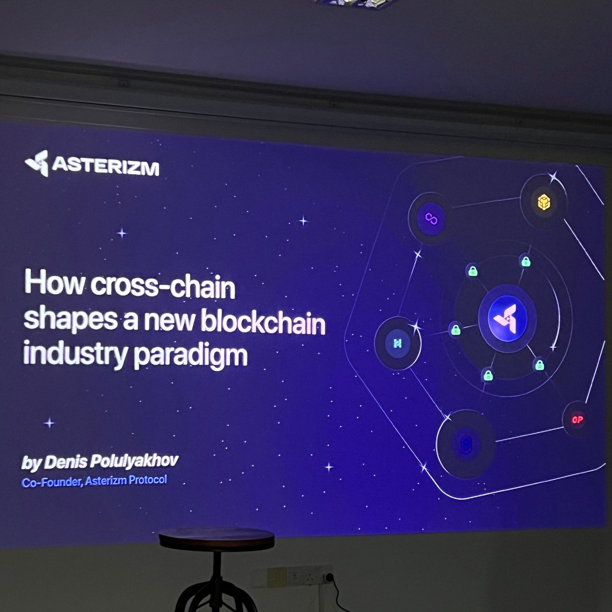 We are grateful for the opportunity to speak at EcoX about importance of blockchain interoperability and how we are improving it today and bringing confidentiality to the cross-chain  with the Asterizm.
Speaker -  <a href="/Den_Sur/">Denis Polulyakhov</a>, co-founder Asterizm.io
Org.: - @panis_pieri
