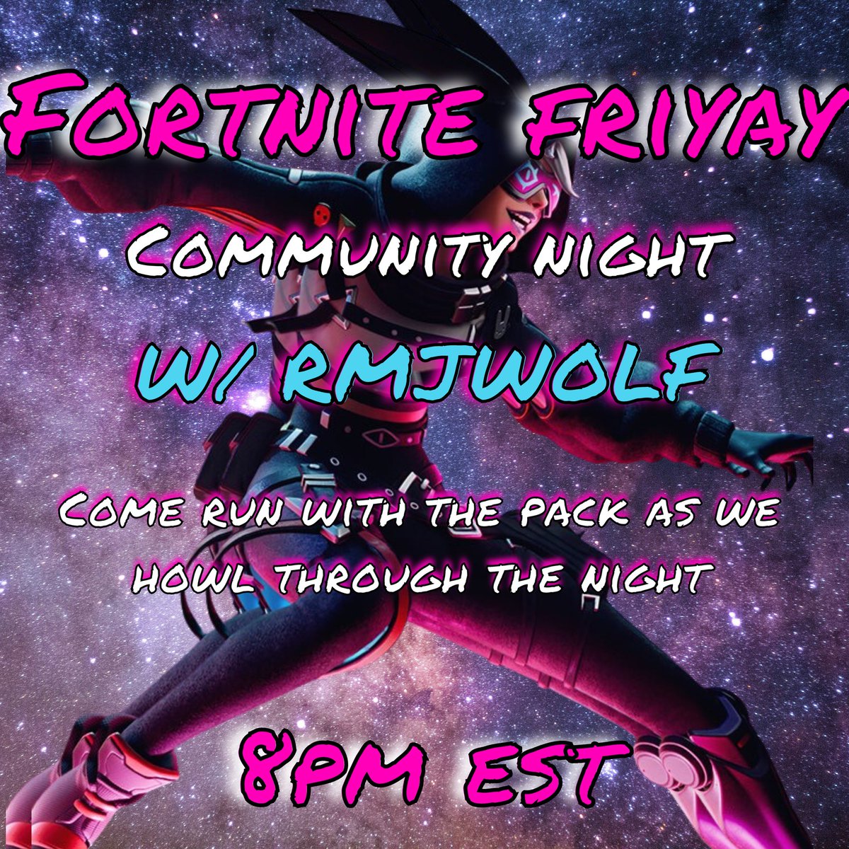 rmjwolf_'s tweet photo. Busy day at work today.. if i dont see or talk to yall through the its because im trying to make it home in time for FORTNITE FRIYAY... HOPE yall have a great day tho. See yall tonight.. #STAYBEAUTIFUL #HOWLLLL https://t.co/25Okk3S8gi