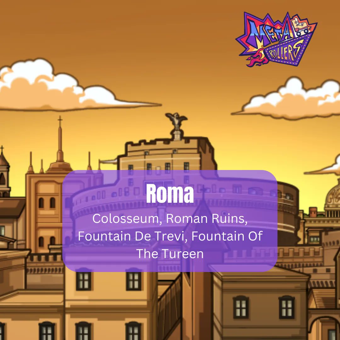 #Metarollers features fully-immersive virtual 2D and 3D metaverse environment with stunning new backdrops inspired by real life metropolitan cities and the unkown territory of outer space! Comment your city below!

#singapore #monaco #dubai #rome #nyc #space #newnft #p2egame
