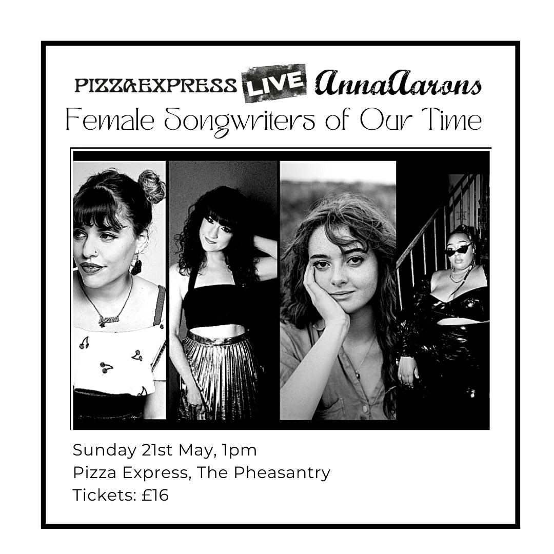 Have you booked your table yet? @Anna_Aarons is hosting this lovely gig celebrating female songwriters and i’ll be singing ! May 21st 1pm show. @pizzajazzclub #livemusic #london pizzaexpresslive.com/whats-on/anna-…