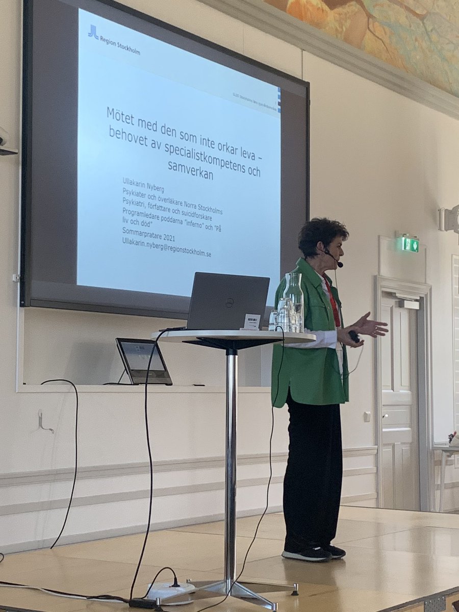 Ullakarin Nyberg som konferensens sista keynote; behovet av specialistkompetens i mötet med den som inte orkar leva. #prfgoteborg2023