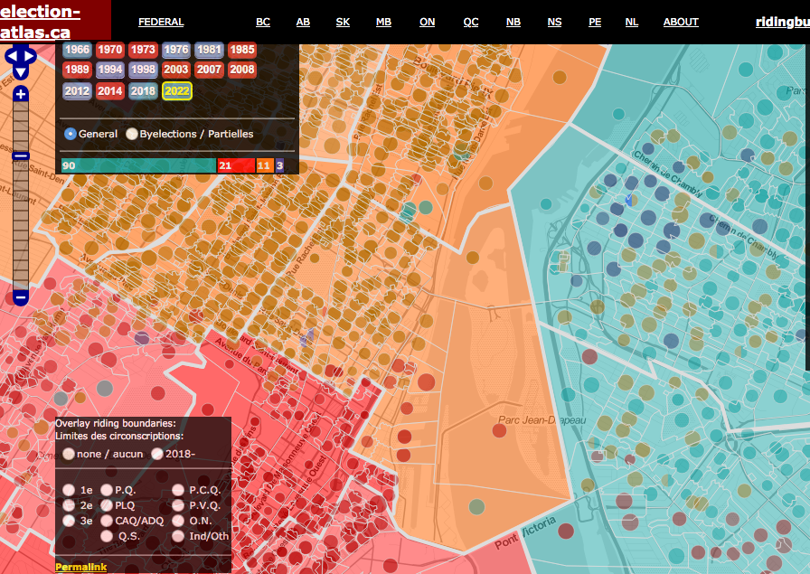 Je viens de découvrir ce site election-atlas.ca/qc/ . Voir les résultats d'élections par bureau de vote explique beaucoup. Ça bouge sur la Rive-Sud #polqc #polcan Merci <a href="/338Canada/">Philippe J. Fournier</a> pour la découverte.