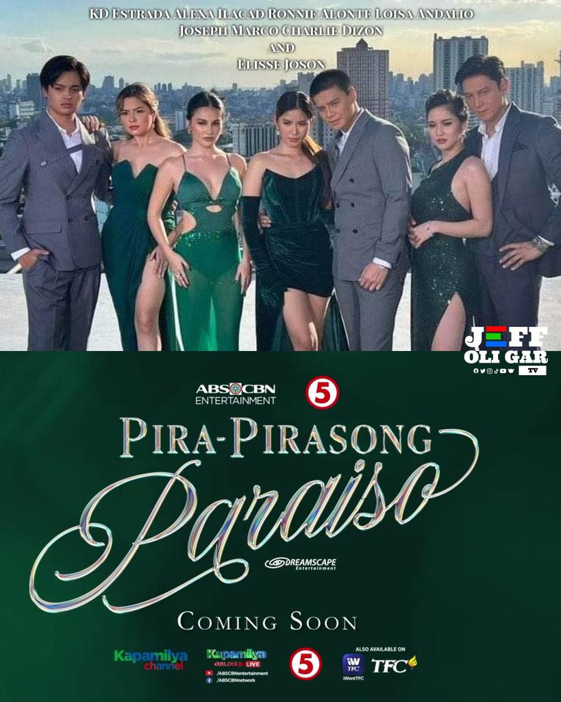 JeffOGarcia47's tweet photo. Ang seryeng bubuo sa mga araw n'yo, starring @iamr2alonte, @kdestrada, #JosephMarco, @ElisseJoson, @alexailacad, @charliedizon_ and @iamAndalioLoisa 

Unang venture ito ng @ABSCBN
at @TV5manila, at ididirihe ito ni Raymund B. Ocampo.

#PiraPirasongParaiso, COMING SOON! ✨❤️💚💙 https://t.co/hl02qtGcVH