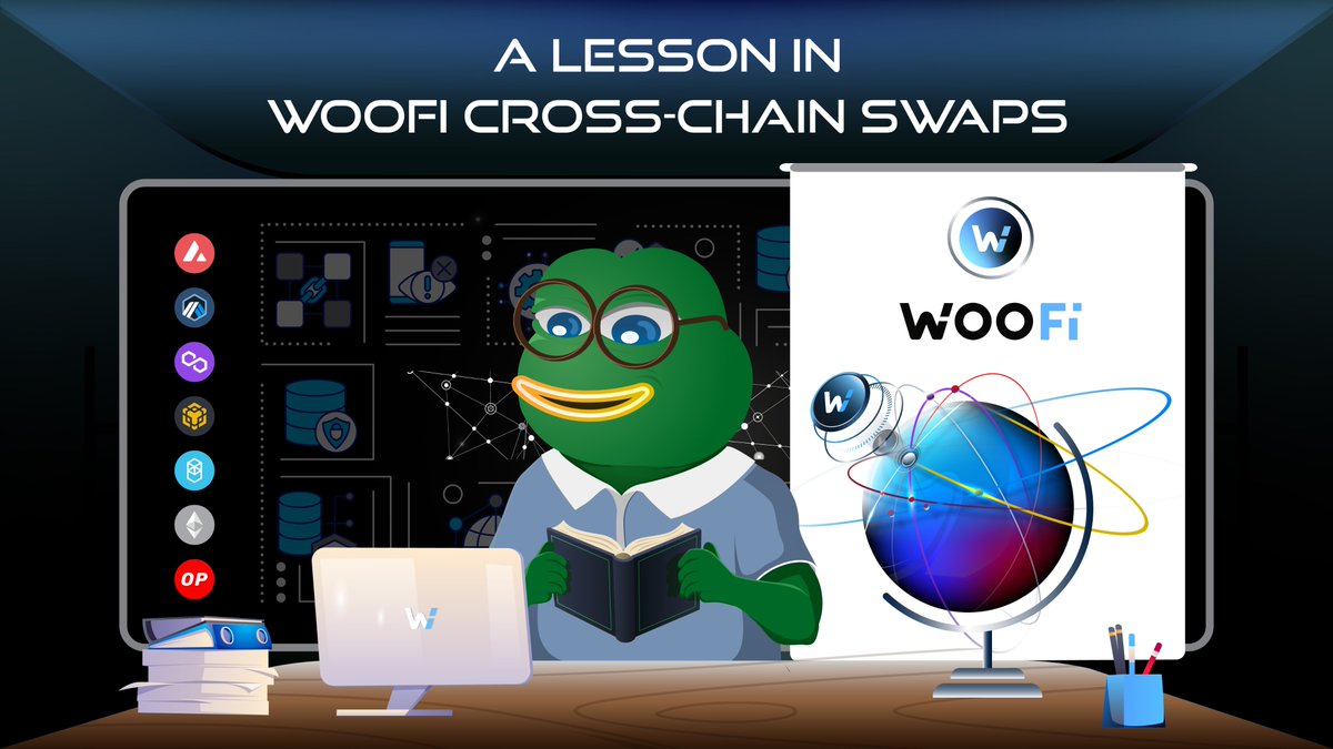 WOOFi’s cross-chain class is in session ✍️

Today we’ll cover how WOOFi interconnects the DeFi world with some of the fastest and easiest one-click cross-chain swaps powered by <a href="/StargateFinance/">Stargate</a> 👇 (1/5)