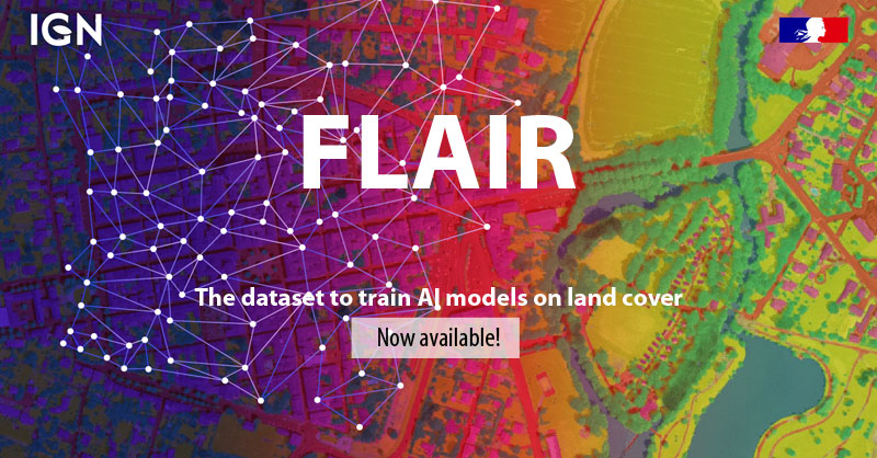 #Digitalcommons | It's up to you!
After a first challenge, #Flair is now available as #Opensource on #Github
This geospatial dataset describes the diversity of the territory to map land cover. An essential resource to train #IA model 🤖🗺️
ℹ️  ignf.github.io/FLAIR/
