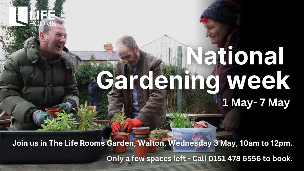 Did you know that next week is #NationalGardeningWeek ?🌼🍃 At The Life Rooms Walton, we are very proud of our wonderful #CommunityGarden and hold regular gardening sessions. Please join us for National Gardening Week! ...Only a few spaces left 👀