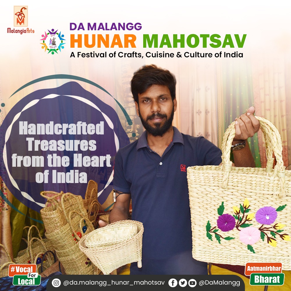 DaMalangg's tweet photo. Hunar Mahotsav is an amazing event that showcases the finest handicraft treasures from the heart of India, where each piece is a testament to the skill and dedication of our master artisans and craftsmen.
#HunarMahotsav #Handmade #ArtisanCrafts #DaMalangg #Event #Crafts #Cuisine https://t.co/yWMzRbpJoz