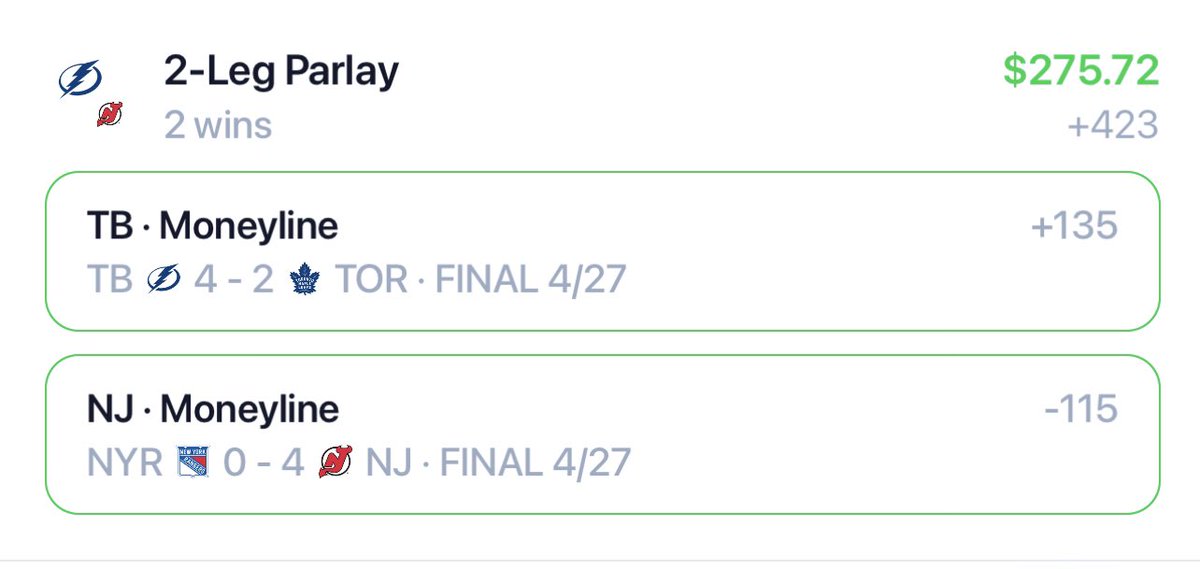 Breaktheboox's tweet photo. BOOOOM +EV bets in VIP cashed big!

2 Euroleague ladders🪜🏆
Lightning / Devils ML (+424)🏆

Our team puts out tons of +EV plays, boosts and promos daily! 

Join RISK FREE for 30 DAYS of VIP and see for yourself➡️ https://t.co/x5u3AH1cJT

#EViEV #sportsbets #NJDevils https://t.co/SOsYGE1ejz