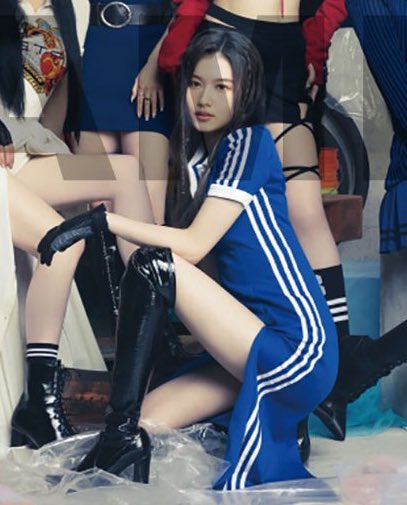 sana in that adidas x gucci cotton jersey dress