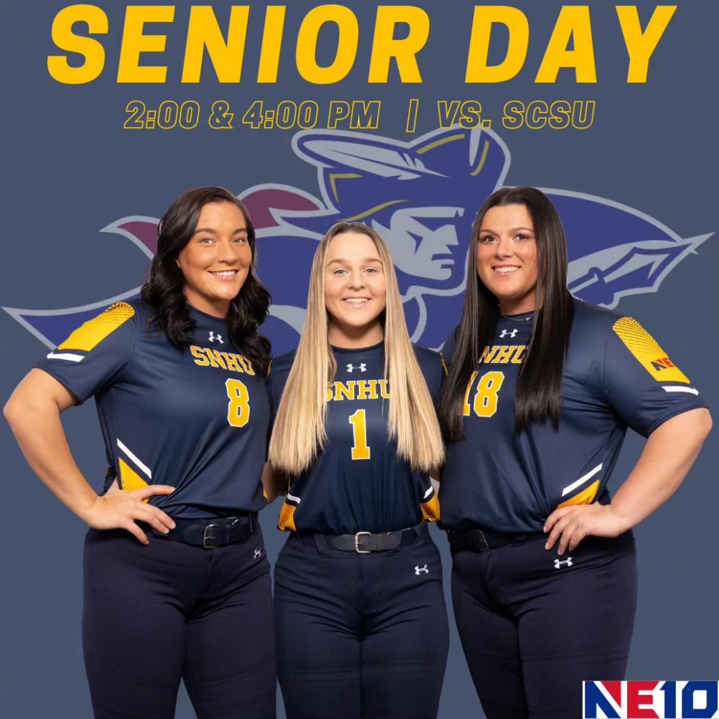 SNHU Softball (@snhu_softball) on Twitter photo Today is extra special as we get to celebrate our three seniors Bryn Garczynski, Abi Gray, and Alexcea Glynos! 
⏰: 2 & 4pm
📍: SNHU Softball Field
📺: ne10now.tv/snhupenmen/?B=…
🆚: Southern CT State University
#RollPenmen Today is extra special as we get to celebrate our three seniors Bryn Garczynski, Abi Gray, and Alexcea Glynos! 
⏰: 2 & 4pm
📍: SNHU Softball Field
📺: ne10now.tv/snhupenmen/?B=…
🆚: Southern CT State University
#RollPenmen
