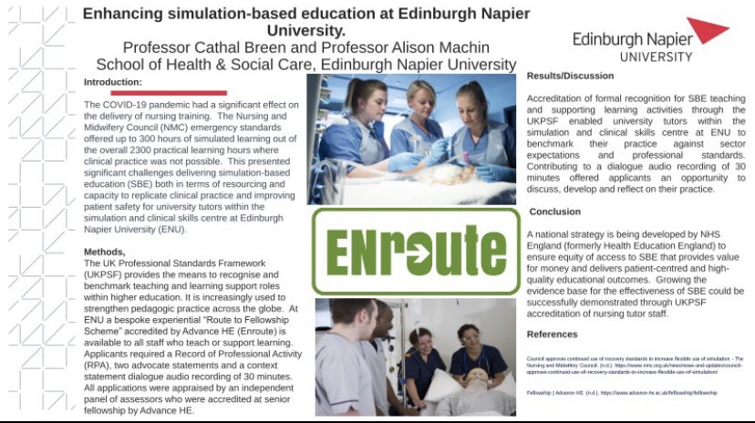 Presenting on behalf of @ENUSCSC @EdinburghNapier at #NESAnnualConf23 @ASPiH_MaD @SSHorg @IrishSimAssoc @SESAMSimulation