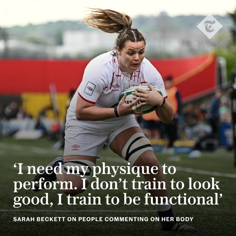WomensSport's tweet photo. After World Cup heartbreak 💔 @SEBeckett decided to reinvent herself and we are here for it 🙌

#TelegraphWomensSport
