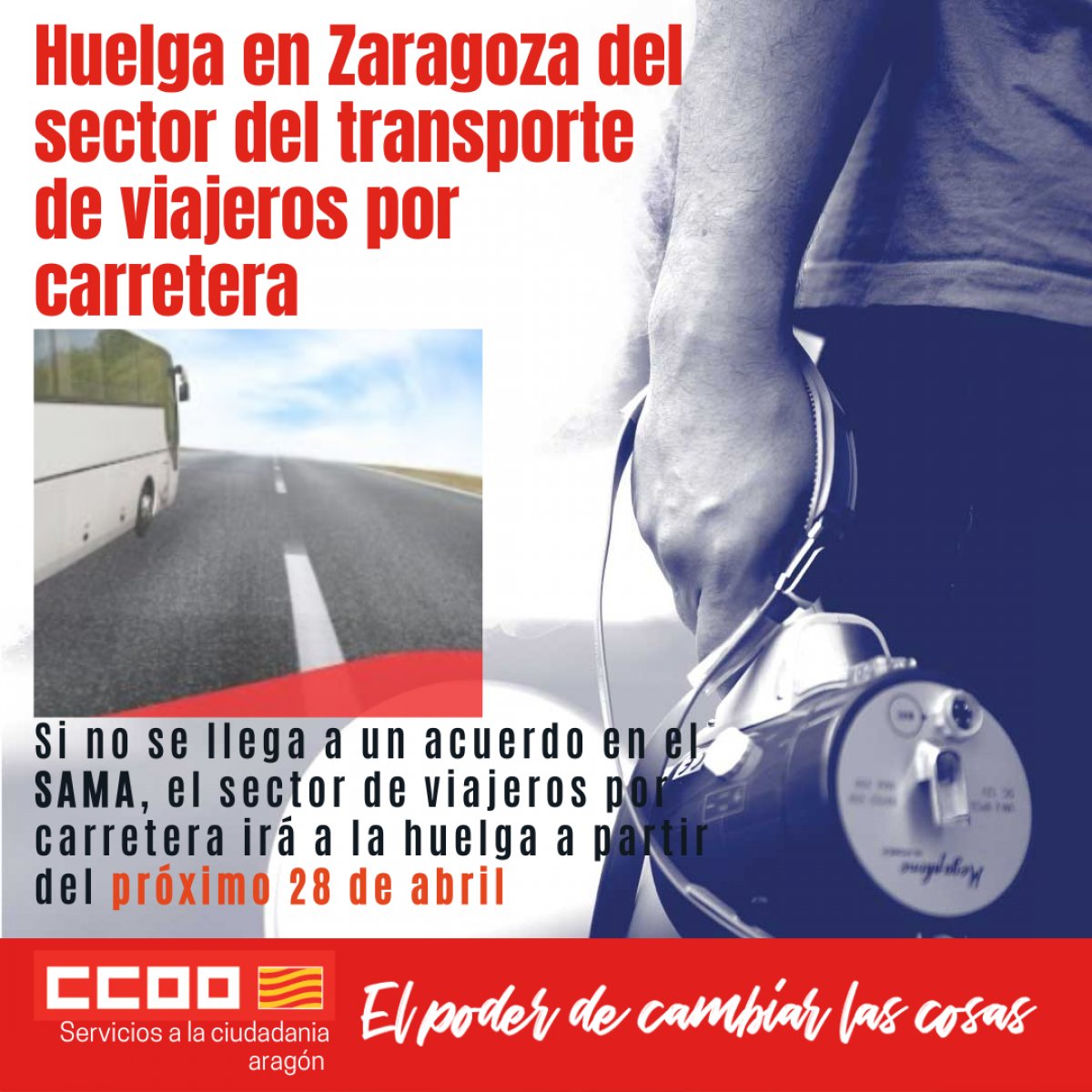 ElenaTomasBona's tweet photo. Todo mi apoyo a los trabajadores del sector de transporte de viajeros por carretera en su primera jornada de huelga. 
Piden conciliación y subida salarial, la patronal responde que son peticiones desorbitadas. 
¡Sin reblar! https://t.co/LIhOjrsmCD
