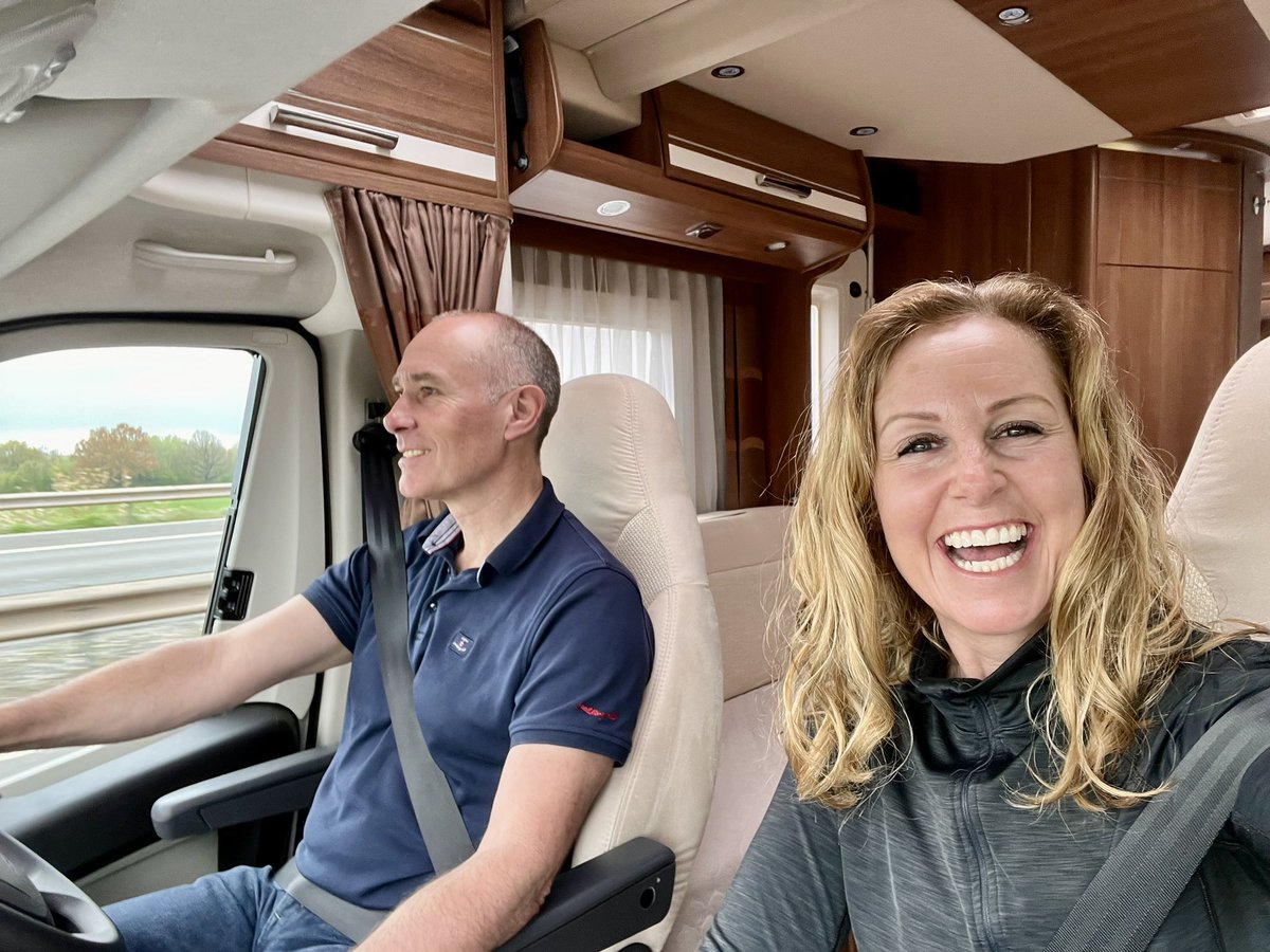🚐😃🥂 Feels sooooo good to be back out in “Katie” once again. The Kayak is packed as well as the Ebikes for this weekends crazy shananigans 🚴🚣🏼‍♀️🏄🏽‍♂️💦☔️☁️ Have a Wonderful Bank Holiday all… 🤩🤩🤩 #motorhomelife #vanlifediaries #adventure #BankHoliday