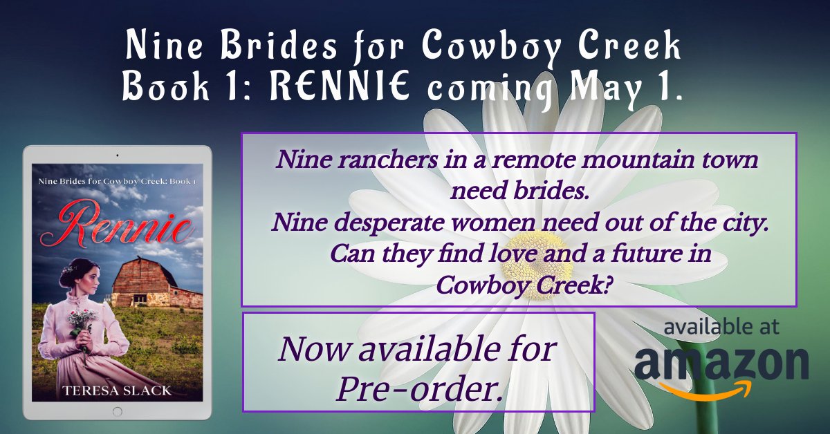 teresaslack's tweet photo. Never have I ever... - https://t.co/khoXbpnyPC What's something you've never done that most everyone in your life has? Check out my newsletter to see what I've never done but will in a couple weeks. Then check out NINE BRIDES FOR COWBOY CREEK: RENNIE due for release Monday, May 1 https://t.co/dxUqPh7ZPn