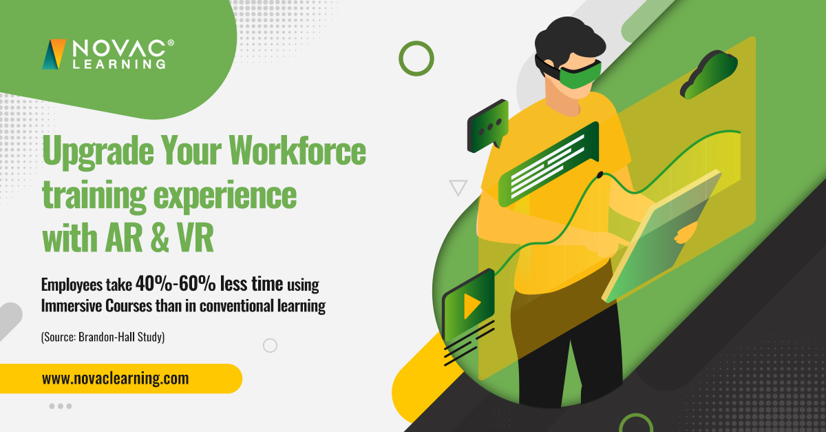 #digitallearning  caters to the varied learning needs of the learners through customized #immersivecontent. #Novaclearning employs this substantive methodology for training large groups of employees, thereby delivering #immersive #workforcetraining  solutions.
