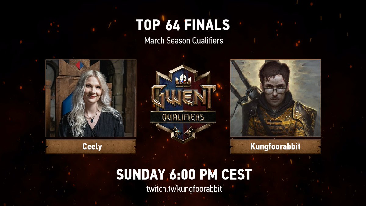 If you're planning your weekend, don't forget to include the Top 64 Qualifier finals! ☀️

Join <a href="/ceelytwitch/">Cecilia</a> and <a href="/kungfoorabbit/">Kungfoorabbit</a> on Sunday evening at 📺 twitch.tv/kungfoorabbit