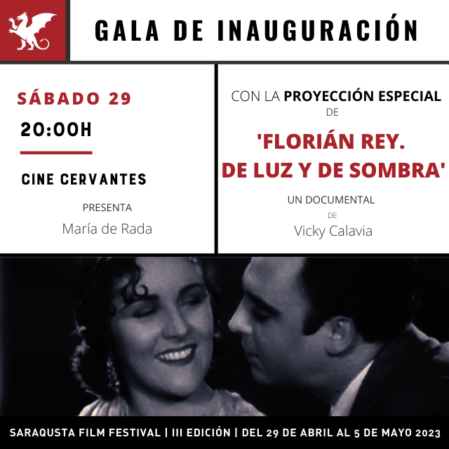 Saraqusta_FF's tweet image. PROGRAMACIÓN: 

⌚ 20:00h 
📍 Cine Cervantes 
🔹Acto de inauguración. Presenta @Deradeando.
🔹Entrega de los #PremiosSaraqusta a los actores Alfonso Bassave y @salome_jim. 
🔹 Proyección “Florián Rey. De luz y de sombra”, de @vickycalavia. 

🎟Entradas: saraqusta.janto.es/espectaculo/ga… 🎟