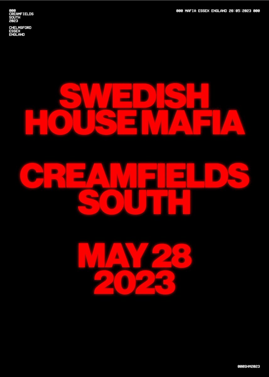 swedishousemfia's tweet photo. Creamfields 28.05.23 https://t.co/zUlcuUO1yF