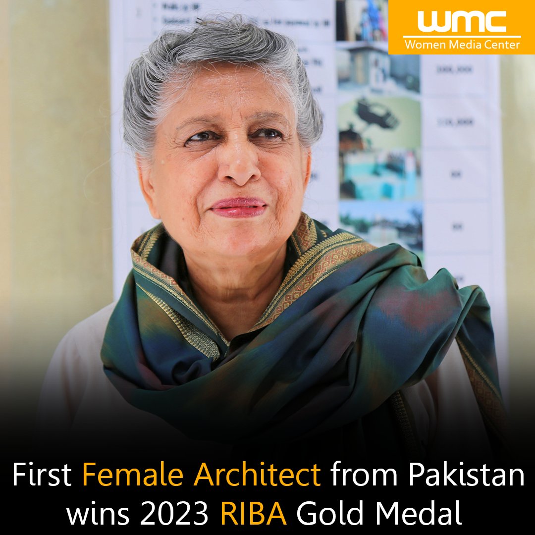 WMCPAK's tweet photo. The Royal Institute of British Architects (RIBA) announced on Tuesday 27th April that architect Yasmeen Lari has been awarded the 2023 Royal Gold Medal for Architecture. 
Detail: https://t.co/E7bdj59CXB
#WMC #YasmeenLari #RIBA #femalearchitect #Pakistan #WomenNews https://t.co/G5AWim8nc3