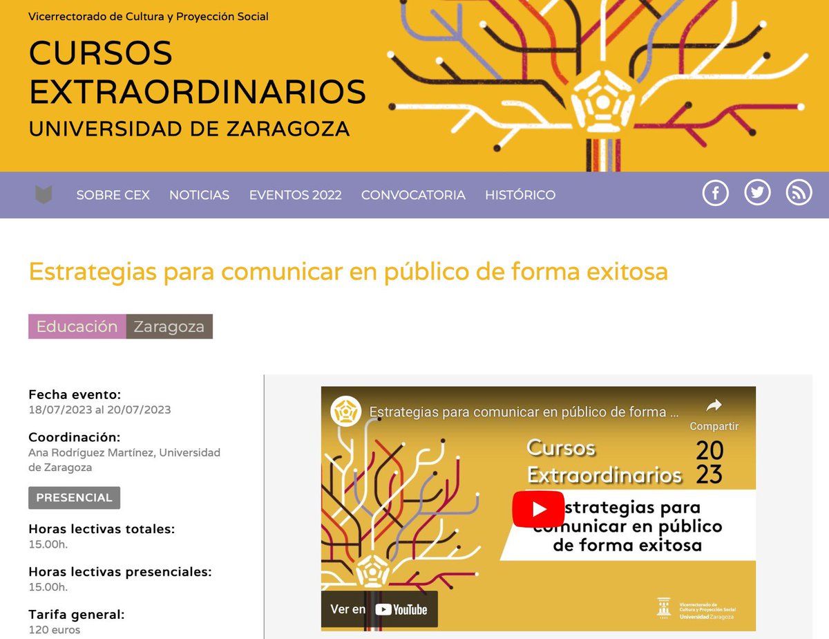 INSCRIPCIÓN ABIERTA!!
✍️Inscríbete en: cursosextraordinarios.unizar.es/curso/2023/est…
👉Dirigido a cualquier persona que quiera mejorar sus habilidades comunicativas
👉18,19 y 20 de julio 2023
👉Inversión: 120€
<a href="/CexUnizar/">Cursos Extraordinarios - Universidad de Zaragoza</a> @FacultadEducaUZ <a href="/CIFICEunizar/">CIFICE Universidad de Zaragoza</a> <a href="/unizar/">Universidad Zaragoza</a> <a href="/fp_aragon/">FP Aragón</a> <a href="/dgafprofesorado/">F. Prof. Aragón</a>