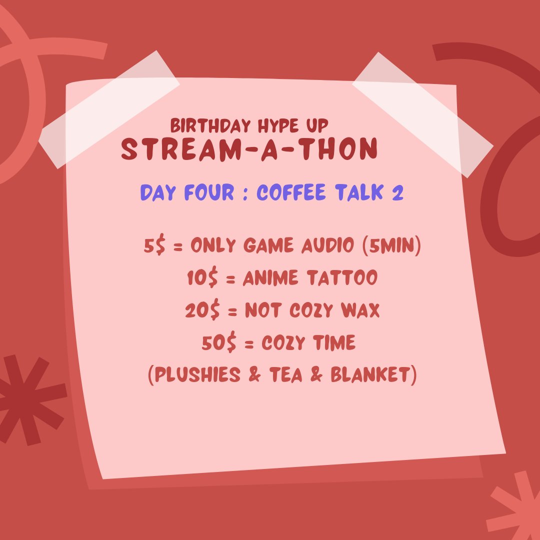 TamaraAven's tweet photo. Day four of Stream-a-thon starts at 8:30am CST today! Can't wait to see you guys then! :)) https://t.co/MOU7R2Cywc