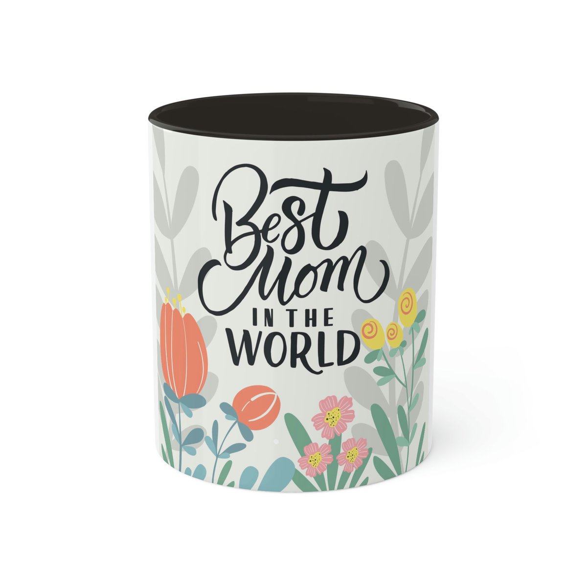 Best Ceramic Coffee Mug for Mothers Day Gift for Mom, Floral Coffee Cup with Letter MOM, Custom Coffee Mug etsy.me/3LA5yyf #white #yes #ceramic #ceramiccoffeemug #whitecoffeemug #coffeemug  #etsyshop#mothersdaygift