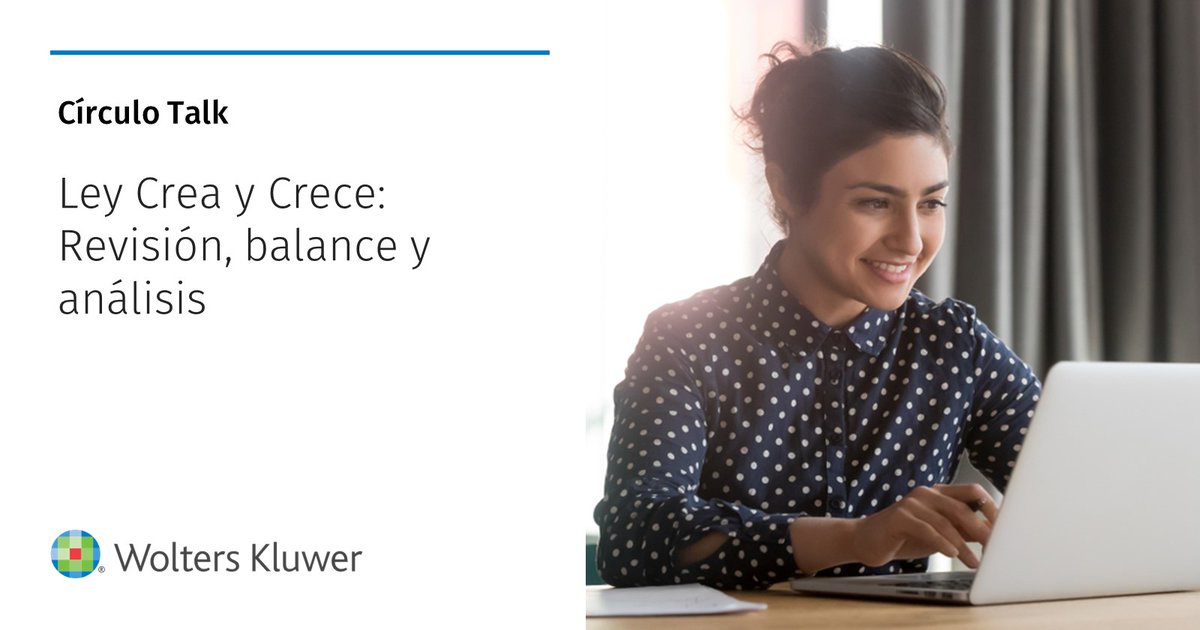 WKa3Software's tweet photo. 📆 10 mayo 🔵 #CírculoTalk: Ley Crea y Crece: revisión, balance y análisis.

🔹 Acceso gratuito para miembros de Círculo de Excelencia.

Más información https://t.co/XENnACYPAH

#FormaciónWK #LeyCreaCrece #Digitalización #TransformaciónDigital #Webinar https://t.co/RferS26RGf