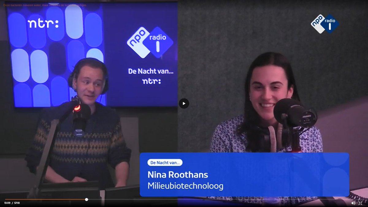 Speaking about N2O respiring bacteria on the radio at 2.30 am is the ultimate proof of a PhD candidate's dedication! Literally rocking it <a href="/NinaRoothans/">Nina Roothans</a> <a href="/tudelft/">TU Delft</a> <a href="/TNWTUDelft/">Faculteit TNW / Faculty of Applied Sciences</a>
