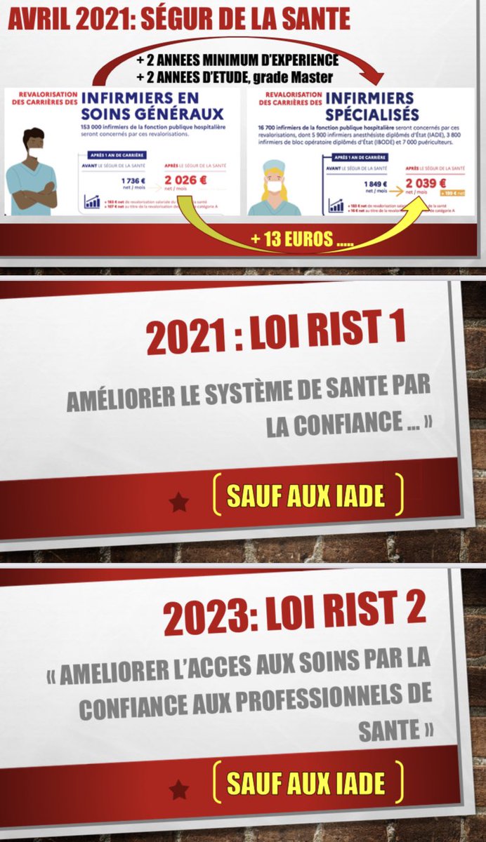 BenabdallahAxe1's tweet image. Ségur de la santé pour les infirmiers anesthésistes voici la réalité loin de votre com mensongère :
#IADEenPratiqueAvancee @GasconWilliam1 @mtrl_r @SNIA75 @grisette22