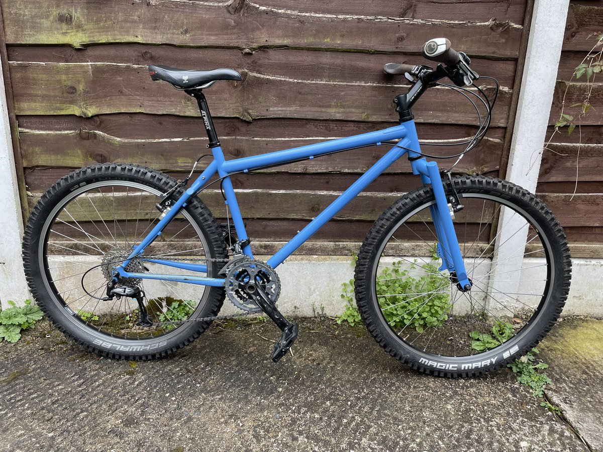 spandelles's tweet photo. @shedfire this made me think of you ;-) 

Present for my middle child rides like a dream. Respray is middling but it’ll do nicely. Via @donatedbikes https://t.co/Tcx7iXwCJe