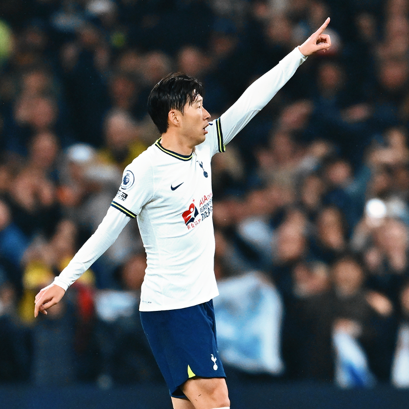 SpursOfficial's tweet photo. Moving on up 📈

Sonny's 144th strike in Spurs colours now sees him stand alone in sixth place on our all-time goalscoring list 🌟