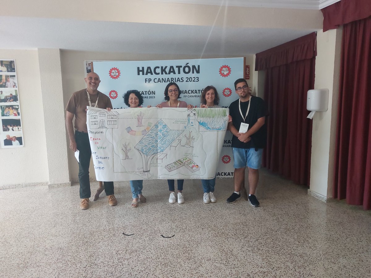 EducacionGobC's tweet photo. El Hackatón FP 2023 reúne a 90 docentes y 26 estudiantes para afrontar retos de sostenibilidad y digitalización

✅El equipo ganador del desafío de digitalización ha sido el “Crea-Innova”, y en el desafío de sostenibilidad se impuso el “Green Team”

+ℹ️👇
https://t.co/24WonFpqsH https://t.co/9oPBMxmUK8