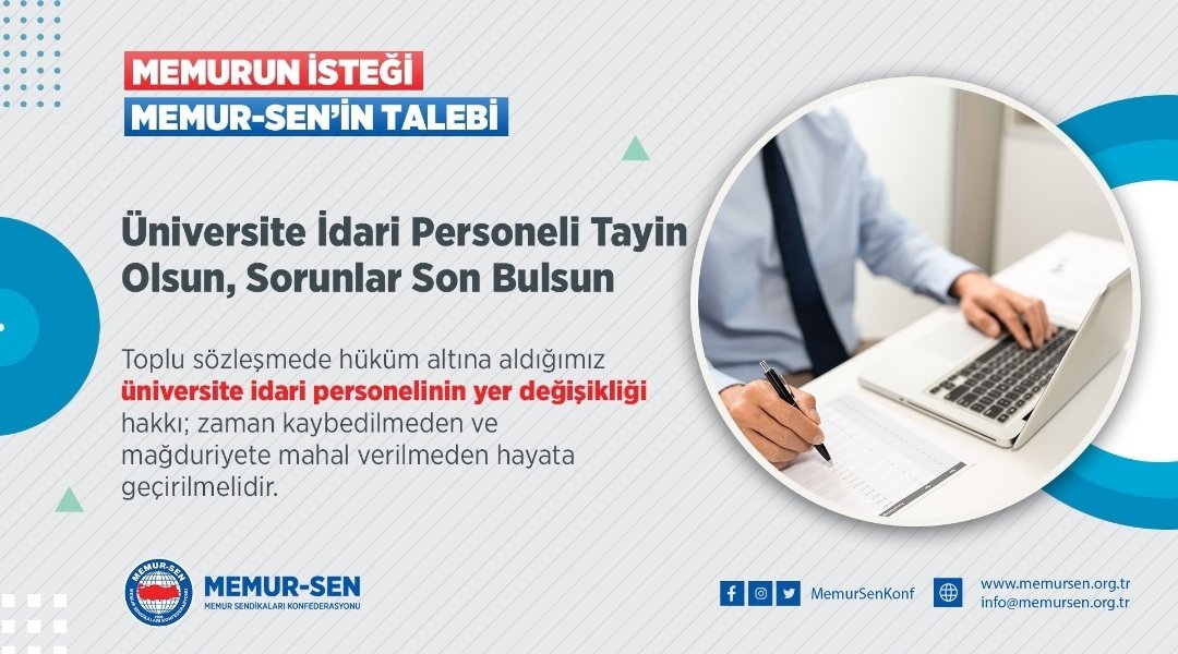 satir_emine's tweet photo. 𝐔̈𝐧𝐢𝐯𝐞𝐫𝐬𝐢𝐭𝐞 𝐈̇𝐝𝐚𝐫𝐢 𝐏𝐞𝐫𝐬𝐨𝐧𝐞𝐥 𝐓𝐚𝐲𝐢𝐧 𝐎𝐥𝐬𝐮𝐧, 𝐒𝐨𝐫𝐮𝐧𝐥𝐚𝐫 𝐒𝐨𝐧 𝐁𝐮𝐥𝐬𝐮𝐧 

1️⃣1️⃣ Toplu sözleşmede hüküm altına aldığımız üniversite idari personelinin yer değişikliği hakkı; zaman kaybedilmeden ve mağduriyete mahal verilmeden...
#Memurunisteği https://t.co/ujg3su8rBN