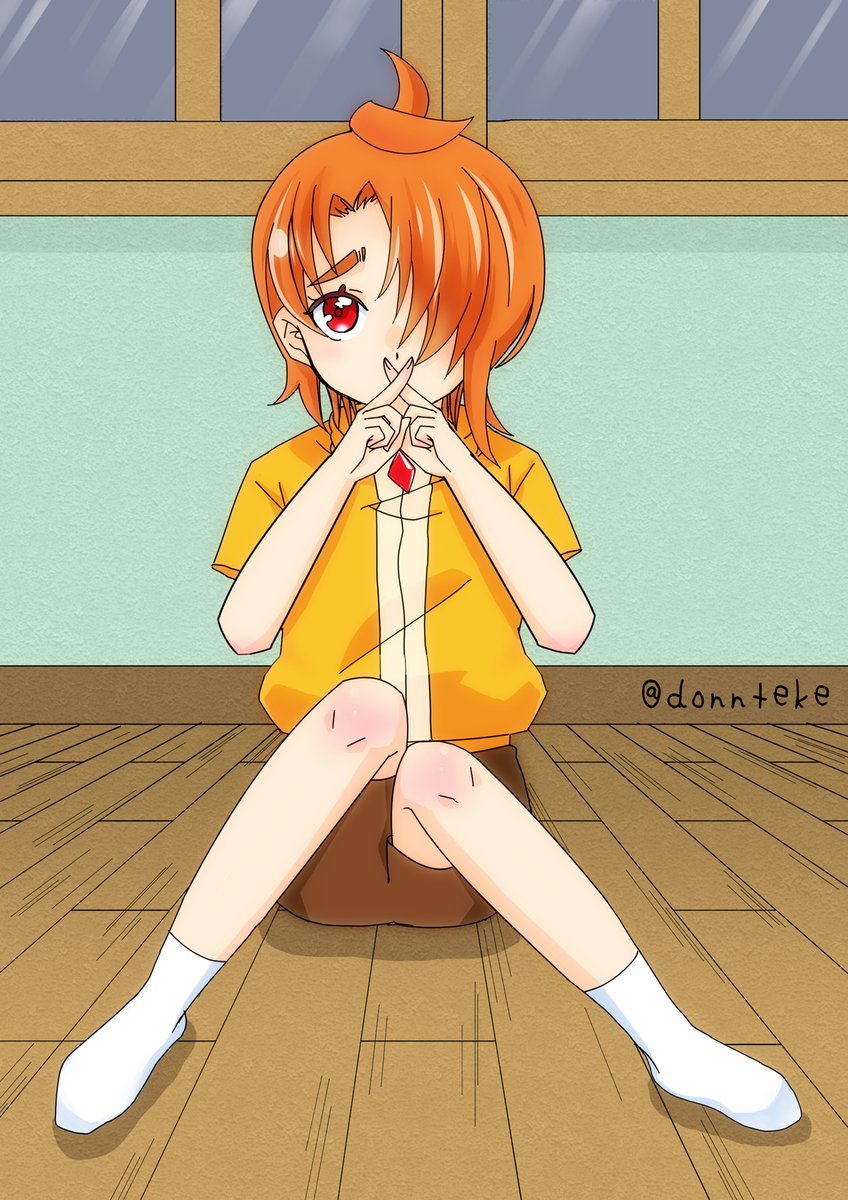 「ダメです！」

ツバサ君のお膝が描きたくて
#夕凪ツバサ　#ひろがるスカイプリキュア　#ひろプリ