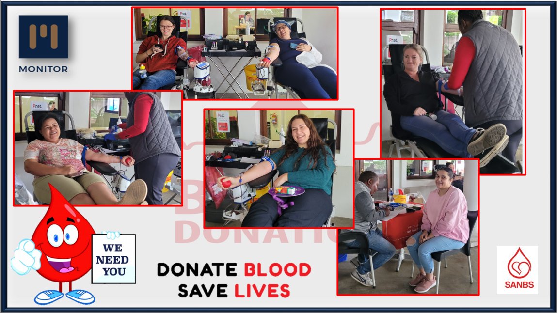 monitor_ad's tweet photo. Every blood donor is a Hero.
Making a difference, saving a life! Thank you to all staff who donated. #yourbloodsaveslives #weloveourstaff #weloveourcountry
#SANBS https://t.co/GzmxXDwUP2