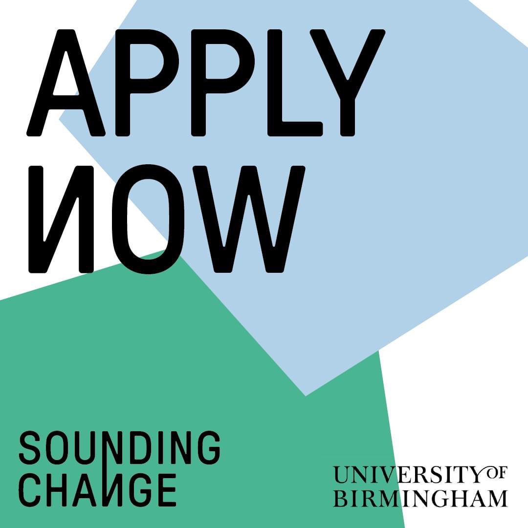 Ryan Latimer (@latimer_ryan) on Twitter photo š¢Weāre launching a brand new Artist Residency at <a href="/unibirmingham/">Uni of Birmingham</a>!š¢
āSounding Changeā supports musicians, composers and artists at pivotal stages of their careers looking to develop their practice and explore new ideas.
Apply below & spread the word!
šbirmingham.ac.uk/soundingchange š¢Weāre launching a brand new Artist Residency at <a href="/unibirmingham/">Uni of Birmingham</a>!š¢
āSounding Changeā supports musicians, composers and artists at pivotal stages of their careers looking to develop their practice and explore new ideas.
Apply below & spread the word!
šbirmingham.ac.uk/soundingchange