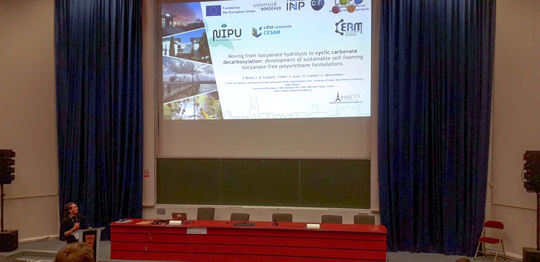 EjdNipu's tweet photo. Our Fellows @F_Monie and Nichollas Guimarães Jaques and Dr. Sylvain Caillol presented yesterday at the #APME conference in #Paris🗼They highlighted the multiple possibilities in the future of #NIPUs
#MSCA #H2020 #Sustainability #Polymerscience #Circulareconomy
🧵(1/2) https://t.co/Mq7JZAvvtH